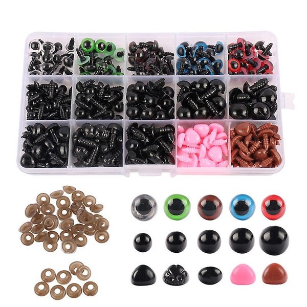 560 Pack Safety Eyes And Nose With Washers For Crochet Toys Assorted Sizes C Carousel 1