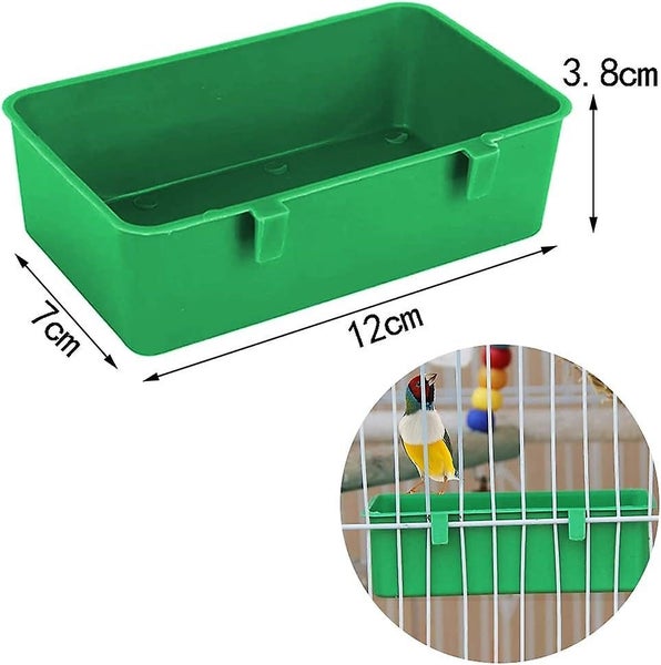 5pack Birds Cage Cup Food Feeder Holder Tray Bird Bathtub Bowl Basin Hanging B Carousel 2