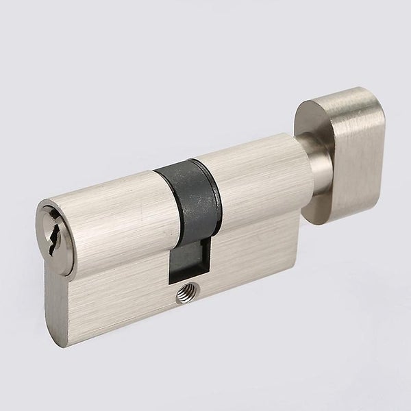 Knob Lock Cylinder 30x30 Mm For Exterior/entrance Door 4 Pins 3 Keys Nickel Carousel 5