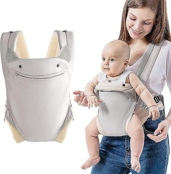 Baby Strap Grey With Pockets Four In One Easy To Wear Ergonomically Adju Carousel 1