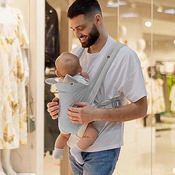 Baby Strap Grey With Pockets Four In One Easy To Wear Ergonomically Adju Carousel 5
