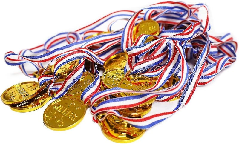 Medals 24pcs Gold Medals For Children Party Kid Child Reward Carousel 4