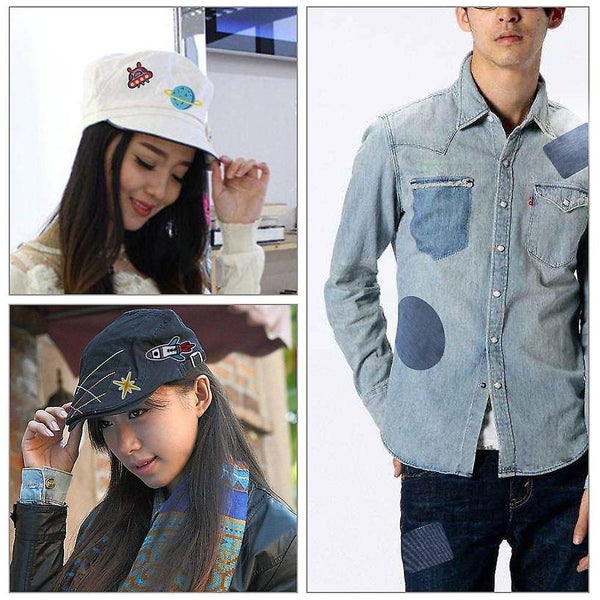 30pcs Patches24pcs Denim Blue Oval Cloth Patch 6pcs Iron-on Patches Clothing Carousel 2