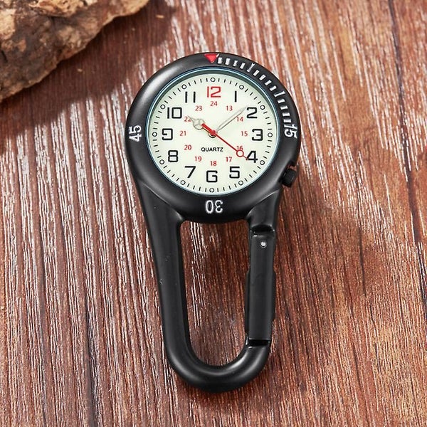 2pcs Clip-on Sports Digital Watch Backpack Carabiner Watch Glow In The Dark Carousel 5