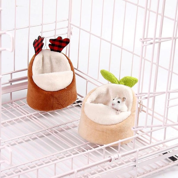 Set Of 4 Guinea Pig Bedwarm Hamster Bed Cozy Pet House With Soft Detachable C Carousel 2