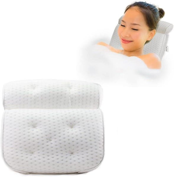 Bath Pillow For Bathtub Bath Headrest For Neck Support Comfort And Relaxati Carousel 1