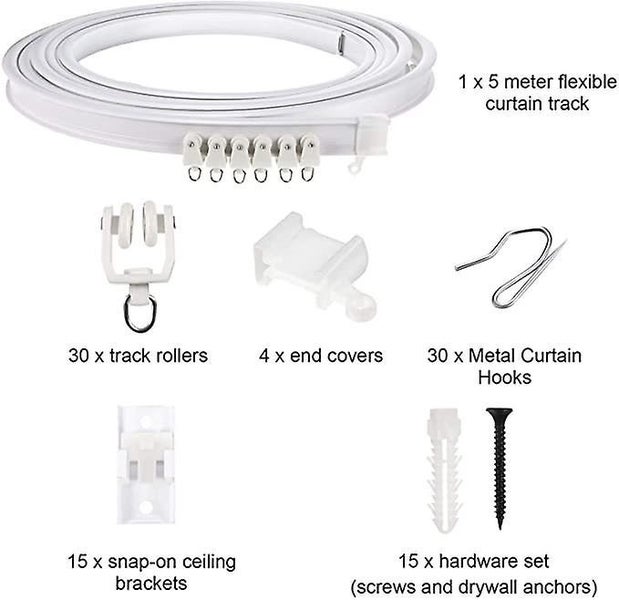 5 Meter Bendable Ceiling Curved Curtain Track Flexible Ceiling Curtain Carousel 2