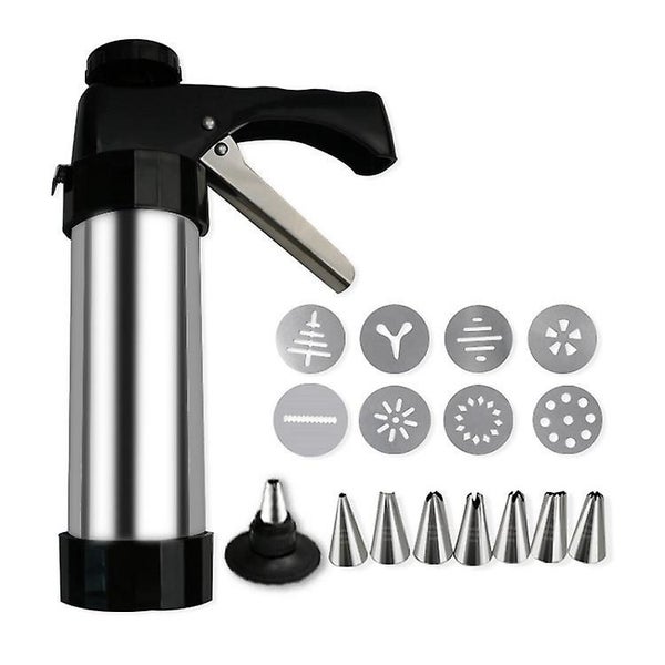 Professional Stainless Steel Pastry Injector Pastry Gun With 8 Cookie Molds A Carousel 1