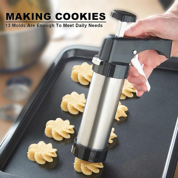 Professional Stainless Steel Pastry Injector Pastry Gun With 8 Cookie Molds A Carousel 2