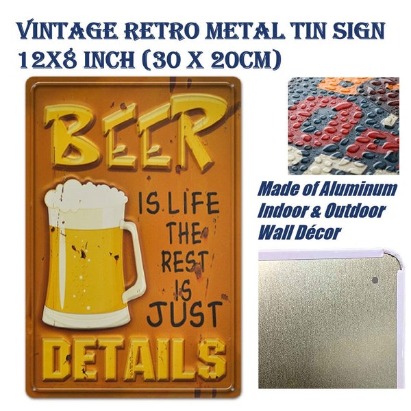 Metal Tin Signs Sheds storage Garage Decor Beer Bar *Local STOCK NOW* Carousel 1