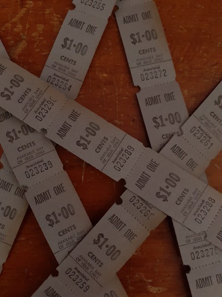 $1 Grey Admit One Authentic Old Vintage Tickets - Great Ephemera for Journals Carousel 3