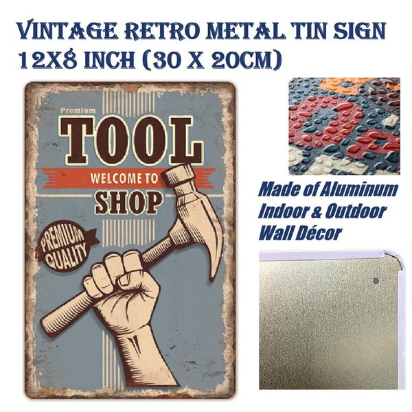 Metal Tin Signs Poster Home Decor Man Cave Garage Tool *Local Buy* Carousel 1