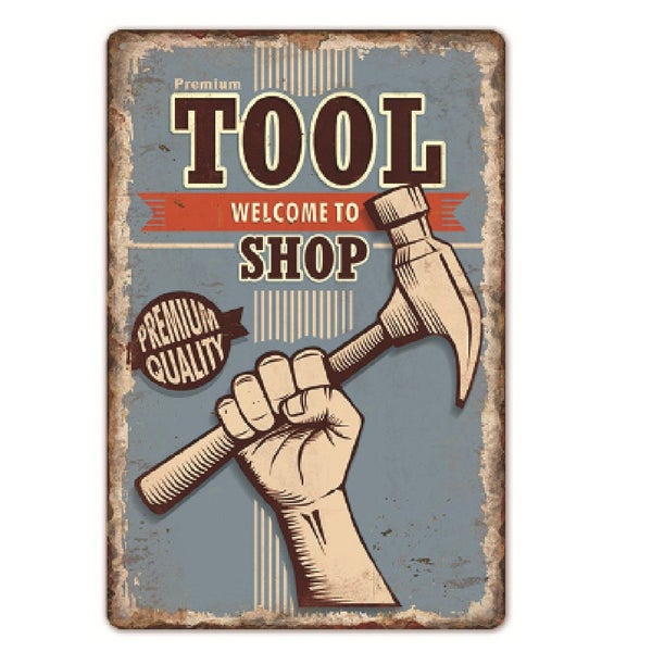 Metal Tin Signs Poster Home Decor Man Cave Garage Tool *Local Buy* Carousel 2