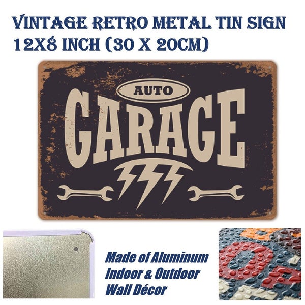 NEW new Metal Tin Signs Sheds storage Garage Decor Classic Car *Clearance* Carousel 1