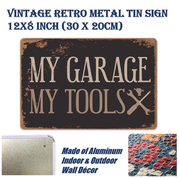 NEW new Metal Tin Signs Poster Sheds storage Garage ToolBox *Sale NOW* Carousel 1