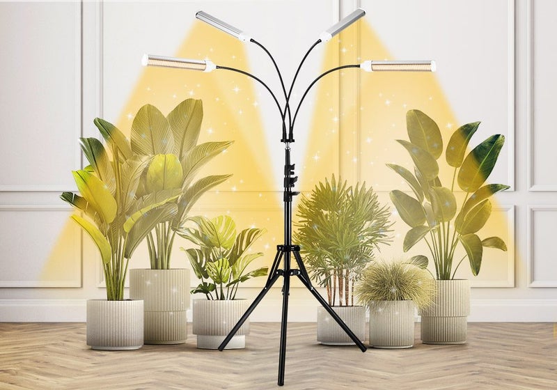 LED Grow Light Indoor Plants Full Spectrum Growing Lamp 420LEDs 200W Auto Timer Carousel 1