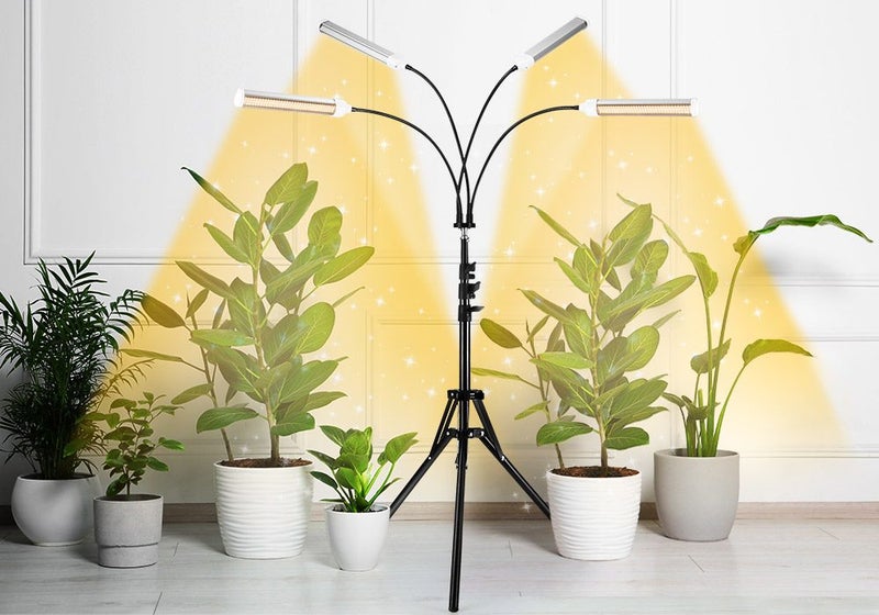 LED Grow Light Indoor Plants Full Spectrum Growing Lamp 420LEDs 200W Auto Timer Carousel 2