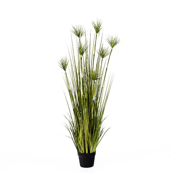 SOGA 150cm Cyperus Papyrus Plant Tree Artificial Green Grass, Home Or Office ... Carousel 1