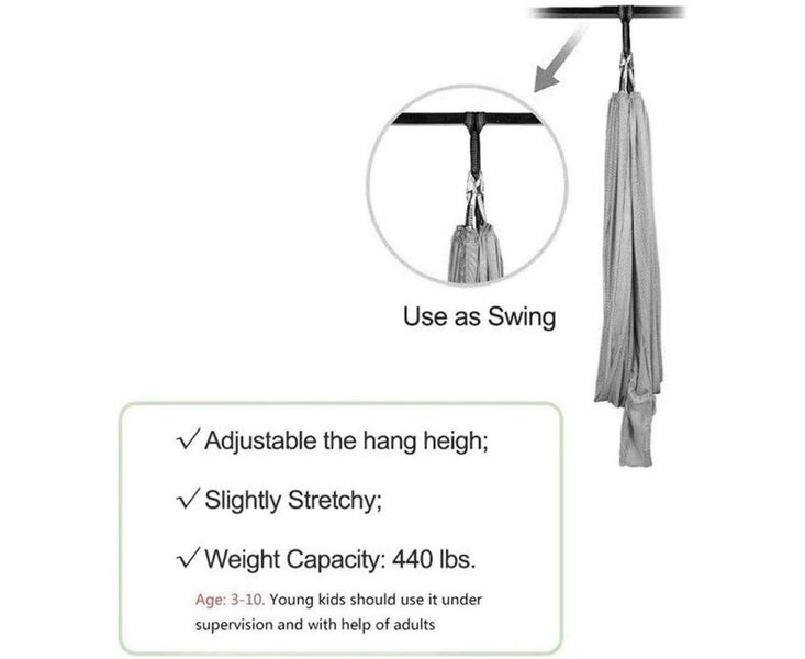 Sensory Swing Indoor Therapy Swing for Adults Kids and Teens,150 X 280cm Carousel 5