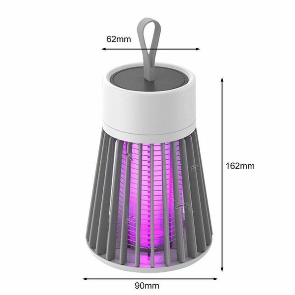 Bug Zapper Electric Mosquito UV Killer Lamp Insect Catcher Fly Trap Grey Carousel 8