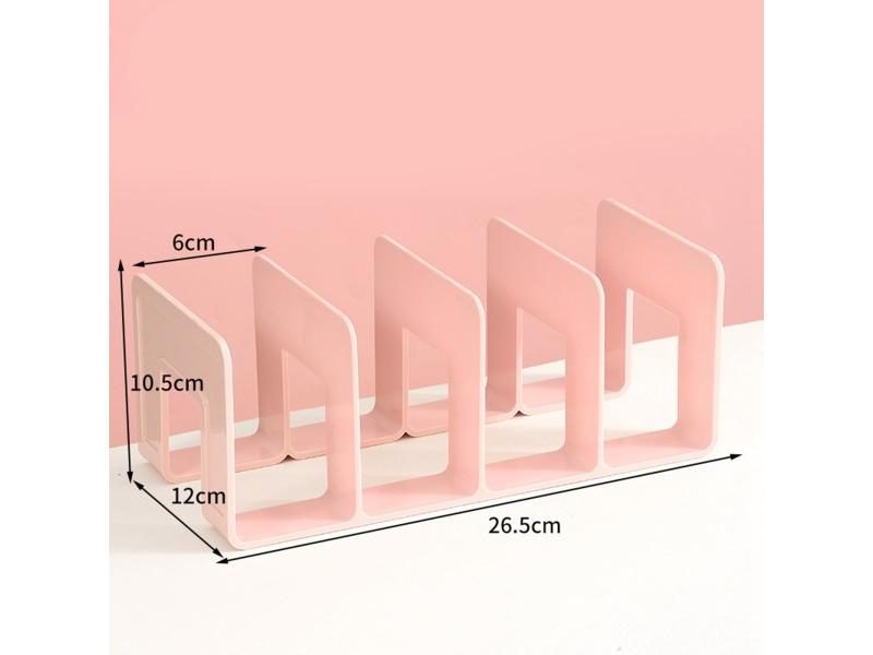 Acrylic 4 Compartment Desk Organizer Shelf Divider Tabletop Carousel 1