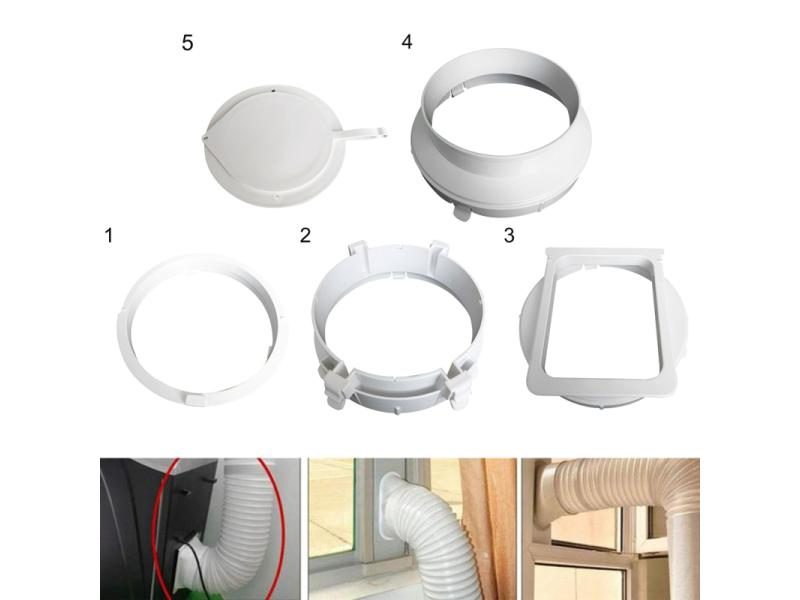 Portable Air Conditioner 15cm Window Seal Air Vent Exhaust Duct Pipe Hose Carousel 1