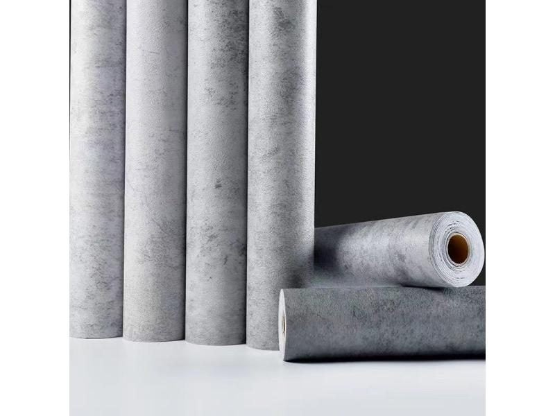 Vinyl Waterproof Self-Adhesive Wallpaper Vintage Cement Gray Wall Contact Paper Carousel 2