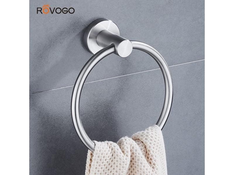 304 Stainless Steel Bathroom Towel Ring Hand Towel Holder Circle Rings Door Carousel 1