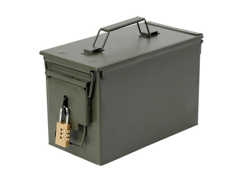 50 Cal Metal Ammo Can Steel Ammo Box For Long-Term Waterproof Storage Carousel 1