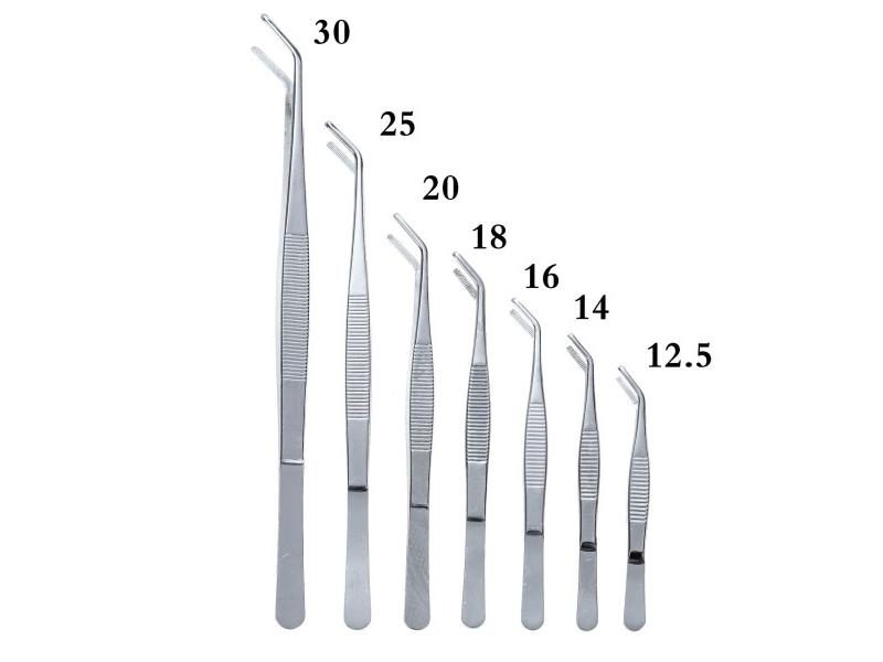 Stainless Steel 430 Anti-iodine Medical Tweezers Long Straight Forceps Carousel 1