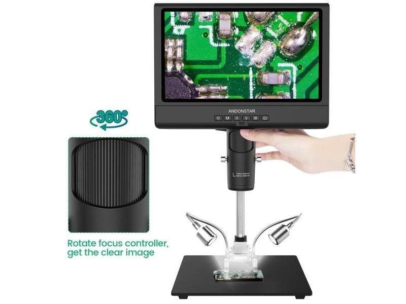 Andonstar AD209 10.1 Inch Digital Microscope 1080P Adjustable LCD Display Carousel 1
