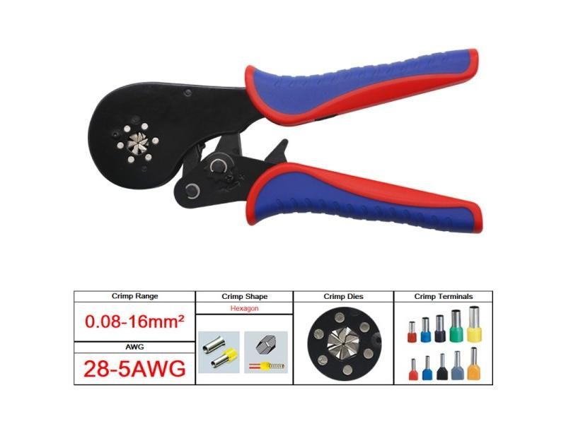 Crimping Pliers Ferrule Terminals Set Tube Bootlace VE TE Terminals Kit Hand Carousel 1