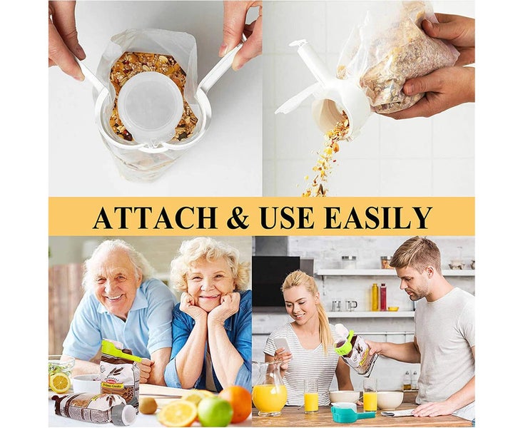 4Pcs Plastic Food Bag Cap Kitchen Storage Preserve Sealing Bag Clip Carousel 2