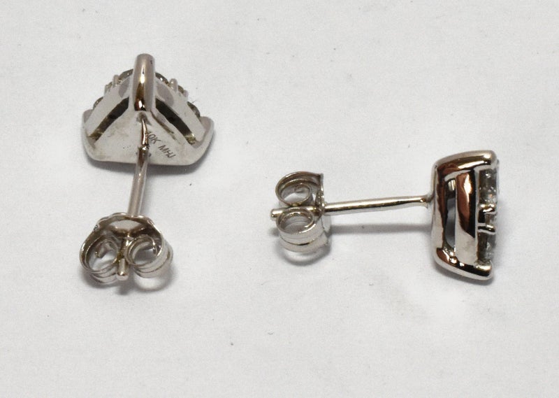 $3,299 10ct White Gold Diamond Earrings TCW 1.00cts!!! - 162377 Carousel 2