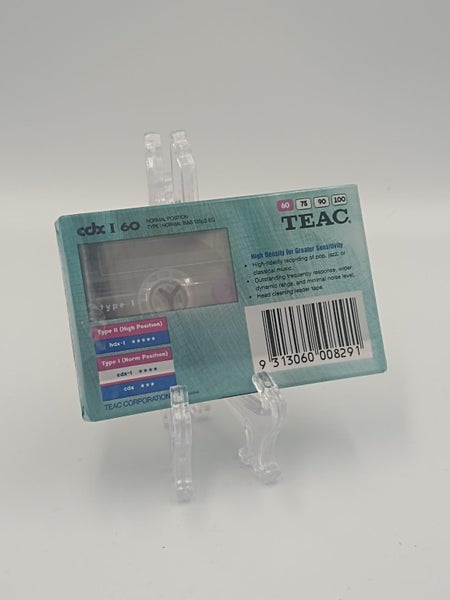 TEAC cdx I 60 type 1 Normal Position Blank Cassette Tape New & Sealed Carousel 2