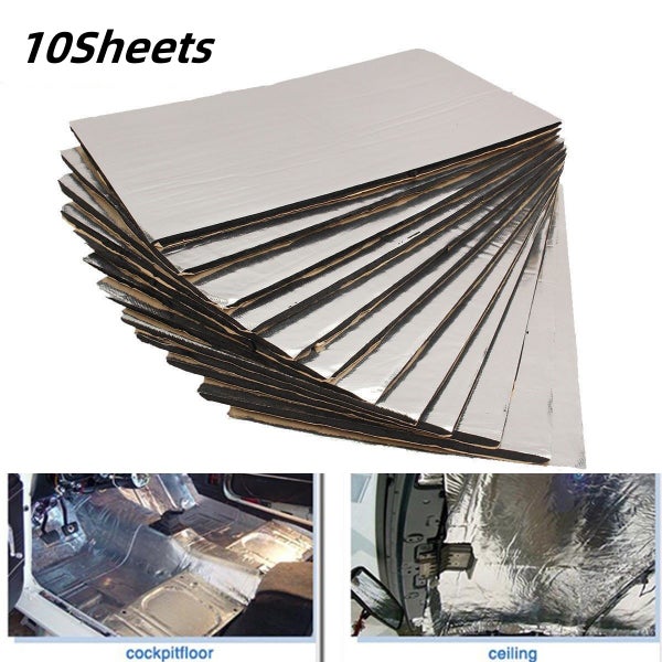 10Sheets 50x30CM Car Heat Insulation Deadening Sound Foam Deadener Carousel 1