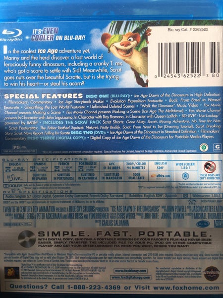 BLU RAY - ICE AGE 3 - DAWN OF THE DINOSAURS - 3 DISC EDITION Carousel 2