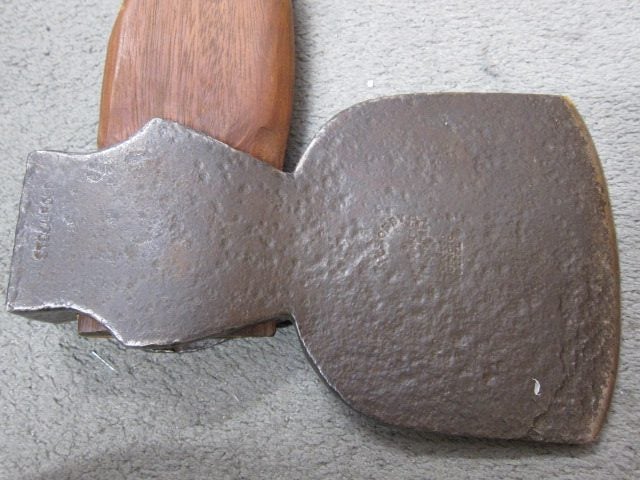 Antique European Axe Blacksmith Forged Axe Head with Wooden Handle - 8067 Carousel 2