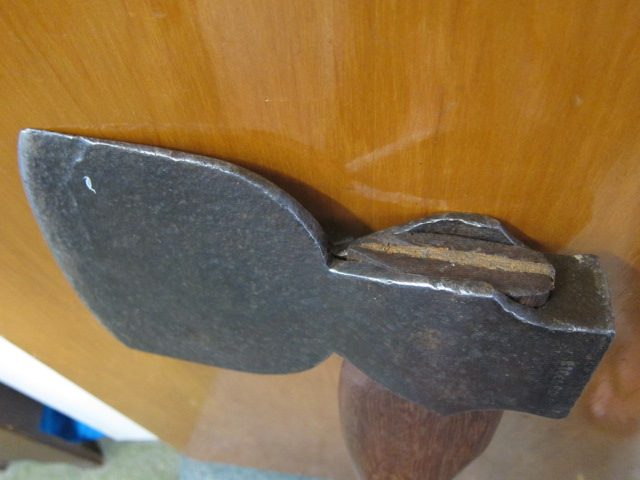 Antique European Axe Blacksmith Forged Axe Head with Wooden Handle - 8067 Carousel 10