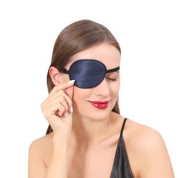 Single Eye Mask Silk Soft Eye Patches for Adults Kids Left Right Eye-Blue Carousel 3