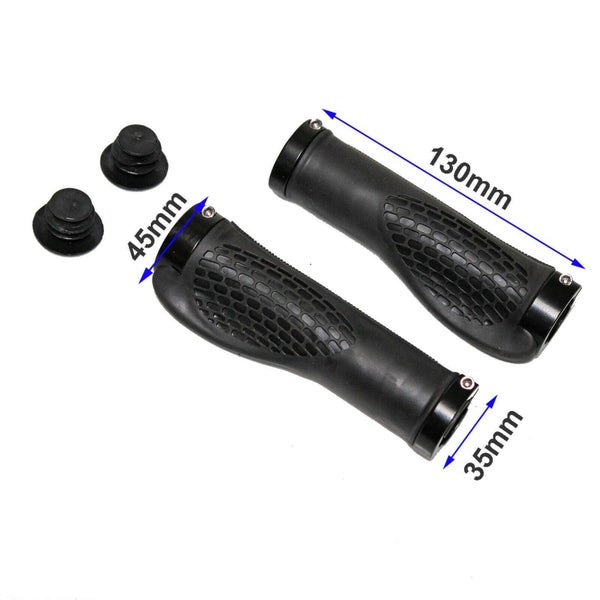 1 Pair Ergonomic MTB Mountain Bike Bicycle Handlebar Hand Bar End Grips Rubber Carousel 2