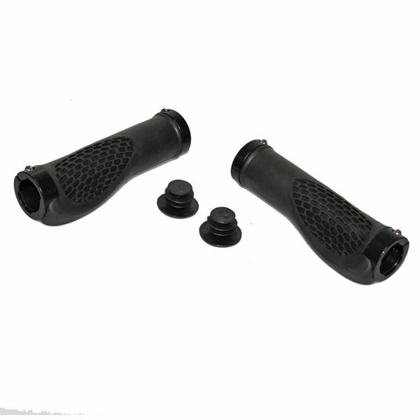 1 Pair Ergonomic MTB Mountain Bike Bicycle Handlebar Hand Bar End Grips Rubber Carousel 4