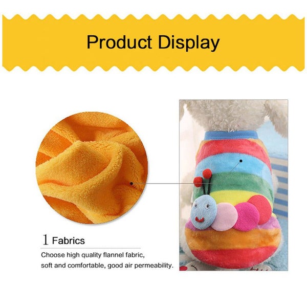 Pet for Small Warm Winter Dog Coat Cotton Fleece Puppy Clothes Clothing Frenc... Carousel 5
