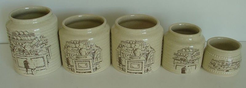 Crown Lynn Set of 5 Kitchen Container Carousel 2