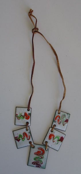 Vintage Retro Mid Century Enamel Copper Jewellery Carousel 6