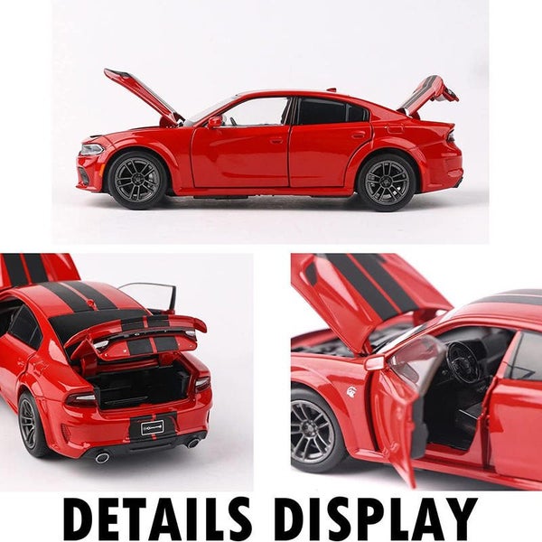 Zinc Model Car 1:32 Scale with Sound Light for Kids Boy -Red Carousel 5