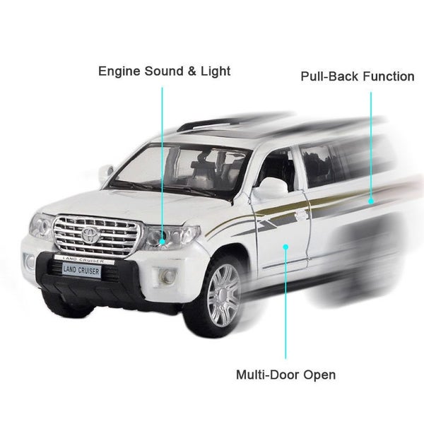 1:32 CRUISER Car Model with Pull-Back Functionality Sound Light Effects -White Carousel 3