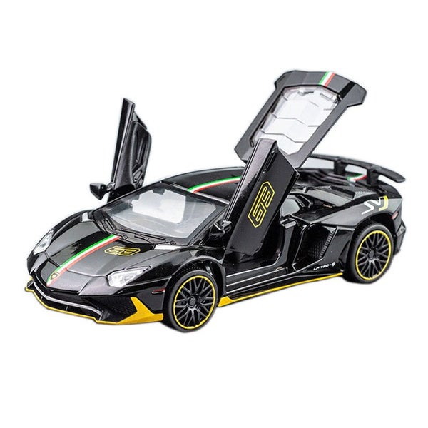 1:32 LP780 Car Model with Pull-Back Sound Light Effects -Black Carousel 1