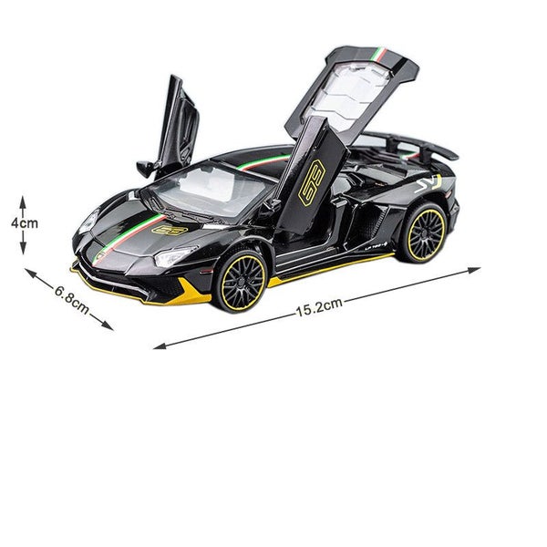 1:32 LP780 Car Model with Pull-Back Sound Light Effects -Black Carousel 2