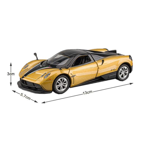 1:36 Huayra Car Model with Pull-Back Functionality Sound Light Effects -Gold Carousel 2